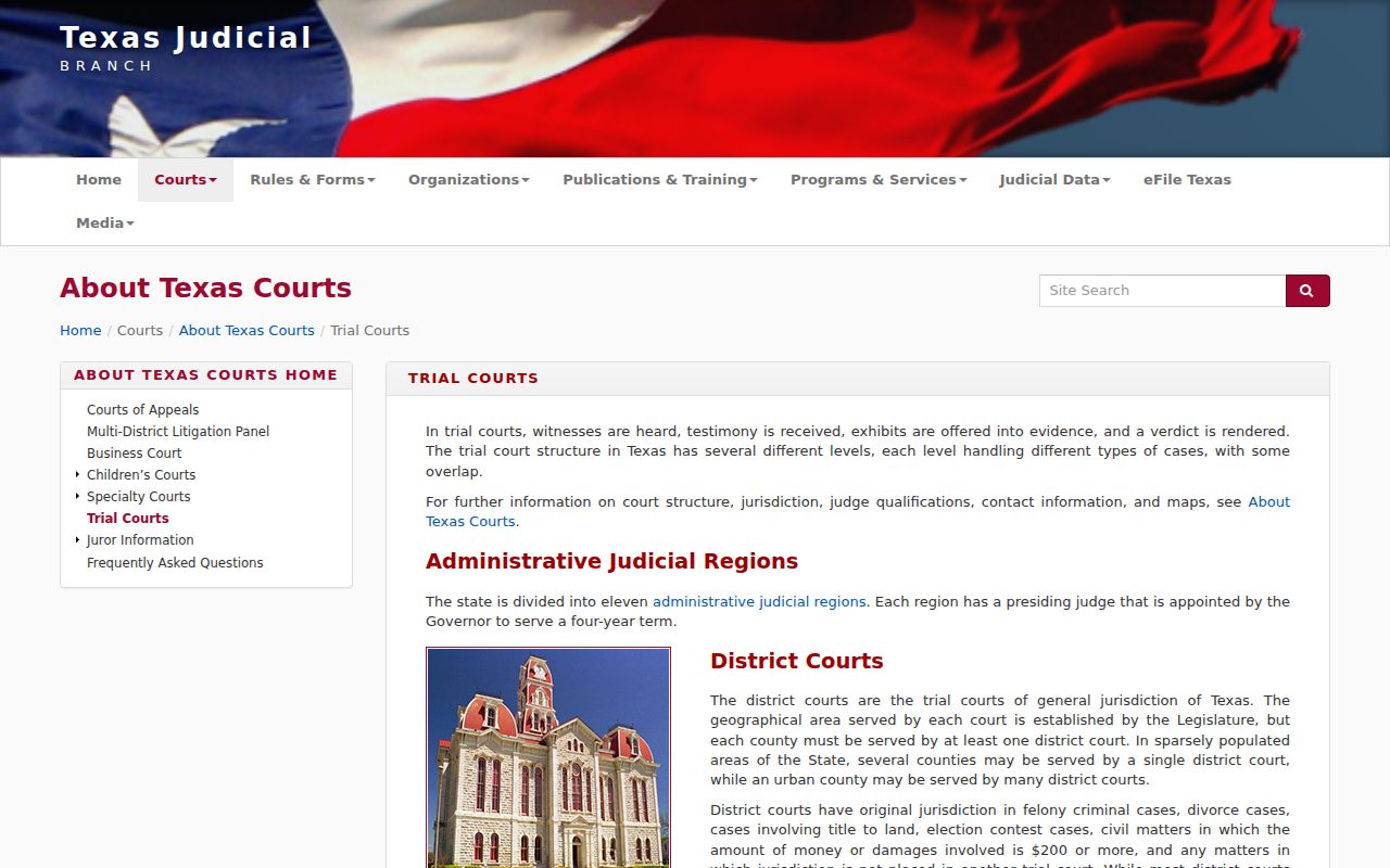 Reeves County warrant records: Texas court hierarchy